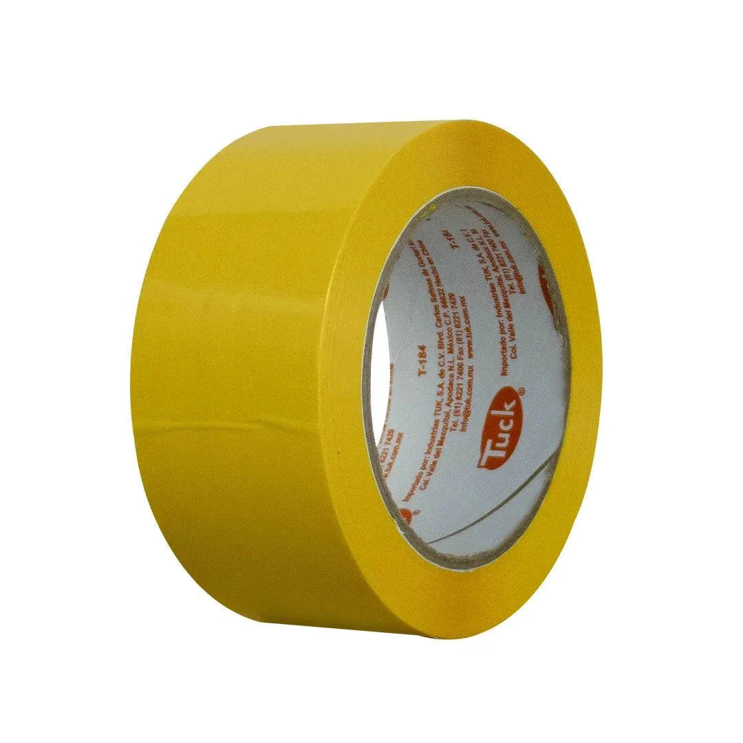 48 mm x 100 m - Cinta Adhesiva para Empaque Amarilla (Tuk 184)